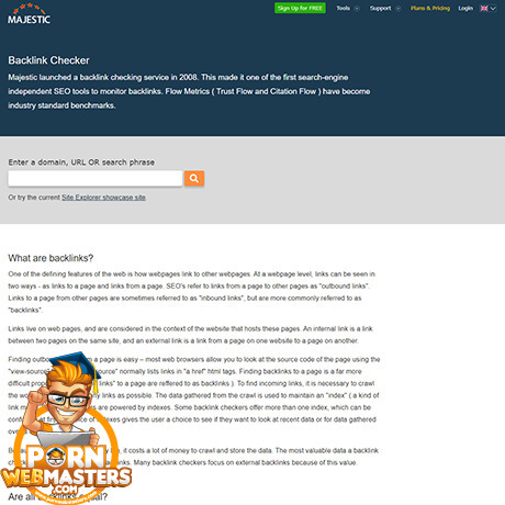 Majestic Backlink Checker